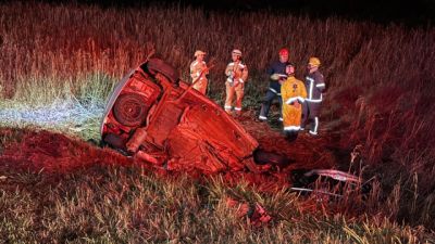 Homem morre após violenta colisão frontal na rodovia BR 277 entre Santa Teresa do Oeste e Céu Azul