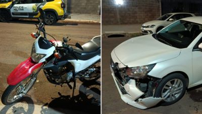 Motociclista fica ferido após colisão frontal com carro na região da FAG, em Cascavel