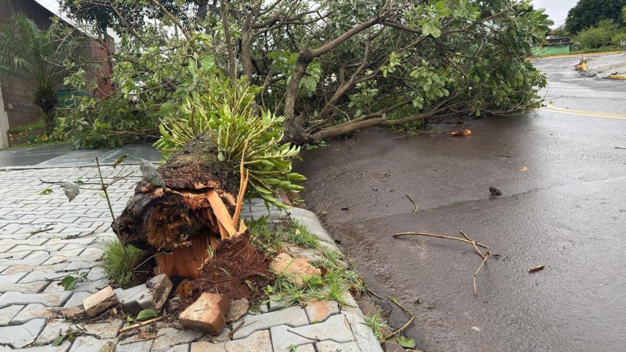 Vendaval atinge Toledo e provoca estragos em vários pontos. Vento chegou a 76km/h
