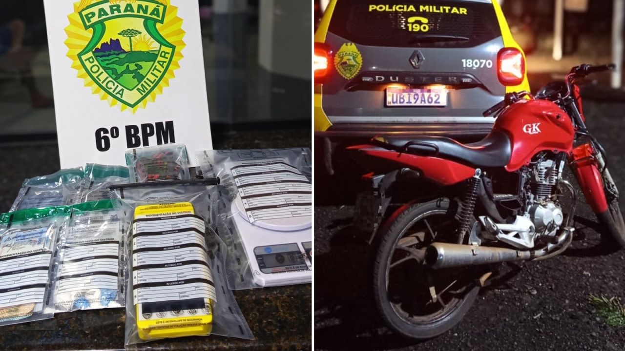 Dois homens são presos com cocaína e materiais usados no tráfico em Quedas do Iguaçu
