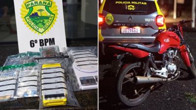 Dois homens são presos com cocaína e materiais usados no tráfico em Quedas do Iguaçu