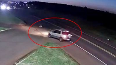 Conversão irregular causa acidente com ciclista na BR-277, em Santa Tereza do Oeste