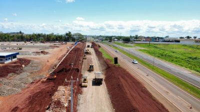 Desvio na BR-277 é ampliado para obras do novo Porto Seco em Foz do Iguaçu