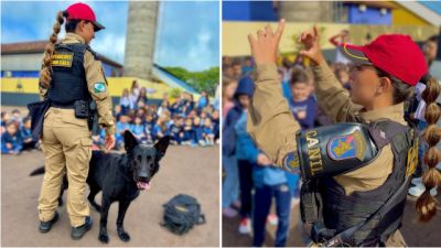 Batalhão de Polícia Rodoviária realiza palestra para 560 alunos durante visita de escola em Cascavel