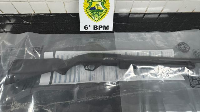 Homem é preso com espingarda calibre 12 durante abordagem na área rural de Cascavel