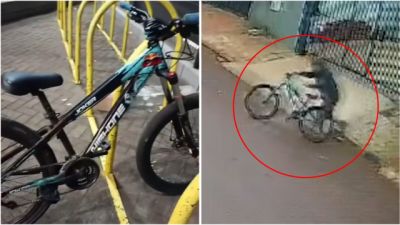 Bicicleta é furtada no Bairro Floresta, em Cascavel, e vítima pede ajuda para recuperar o bem