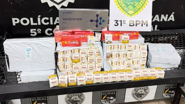 Mulher é detida com mais de 300 caixas de Tirzepatida durante abordagem em Corbélia