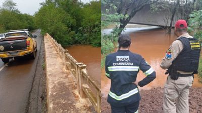 Chuvas elevam nível do Rio Piquiri e BPRv reforça monitoramento de pontes e trechos críticos no Oeste