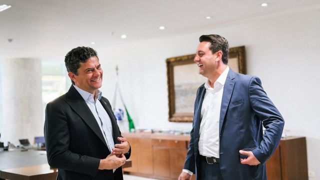 Sergio Moro e Ratinho Junior se reúnem para iniciar transição de governo no Paraná