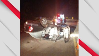 Capotamento deixa motorista ferido na BR-277, em Nova Laranjeiras