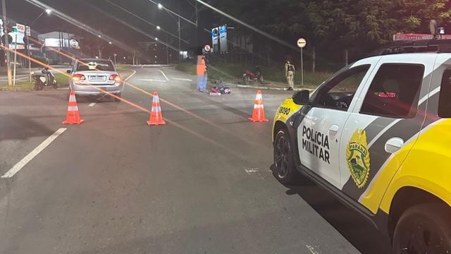 Adolescente de 16 anos se envolve em sinistro com três veículos no bairro São Cristóvão, em Cascavel