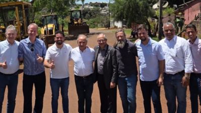 Vereadores acompanham autorização de obra que liga Guarujá e XIV de Novembro