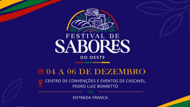 Com entrada gratuita, Cascavel sedia 1º Festival Sabores do Oeste em dezembro