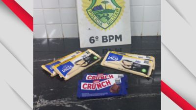 Homem é preso após furtar seis barras de chocolate em supermercado no Bairro Cascavel Velho, em Cascavel