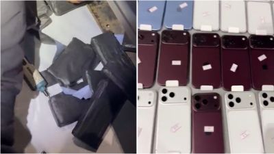 Receita Federal apreende cerca de 86 iPhones escondidos no assoalho de veículo na BR-277