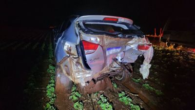 Colisão traseira deixa três feridos e um homem em estado grave na PR-239, em Toledo
