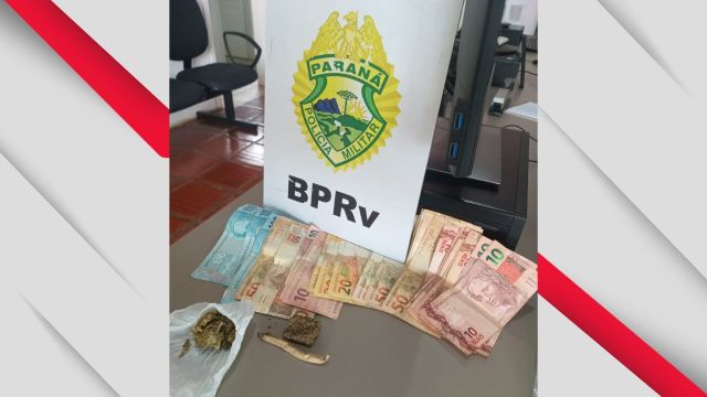 Menor é apreendida com maconha e R$ 2,2 mil durante abordagem na PRC-467, em Cascavel