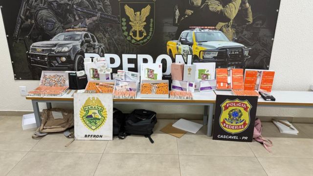 BPFron e Polícia Federal prendem quatro mulheres com 1.270 ampolas de tirzepatida em Cascavel
