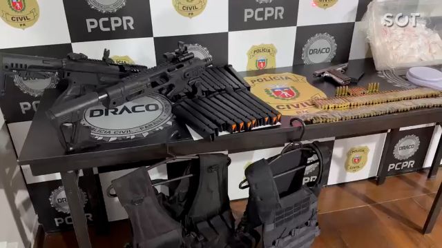 PCPR apreende drogas, armas e munições que seriam destinadas ao tráfico no Litoral do Paraná