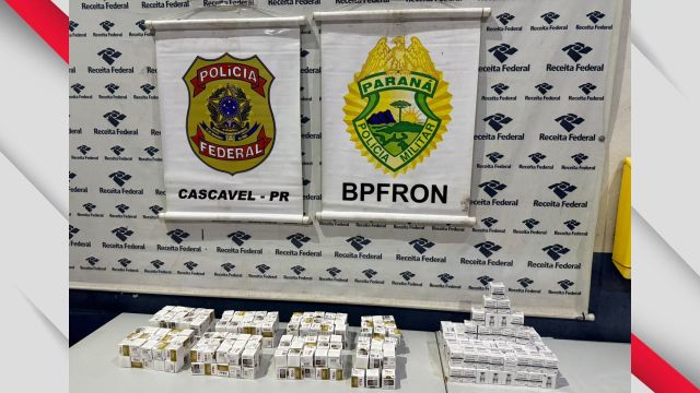 BPFRON e PF apreendem 1.276 ampolas de medicamentos emagrecedores em ônibus em Corbélia