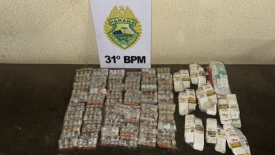PM apreende 248 ampolas de tirzepatida em ônibus na rodoviária de Assis Chateaubriand