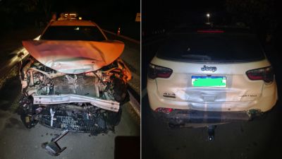 Colisão traseira deixa motorista ferido na PR-323, em Perobal