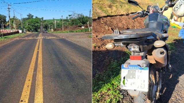 Motociclista fica ferido após colisão lateral na PRC-467, em Marechal Cândido Rondon