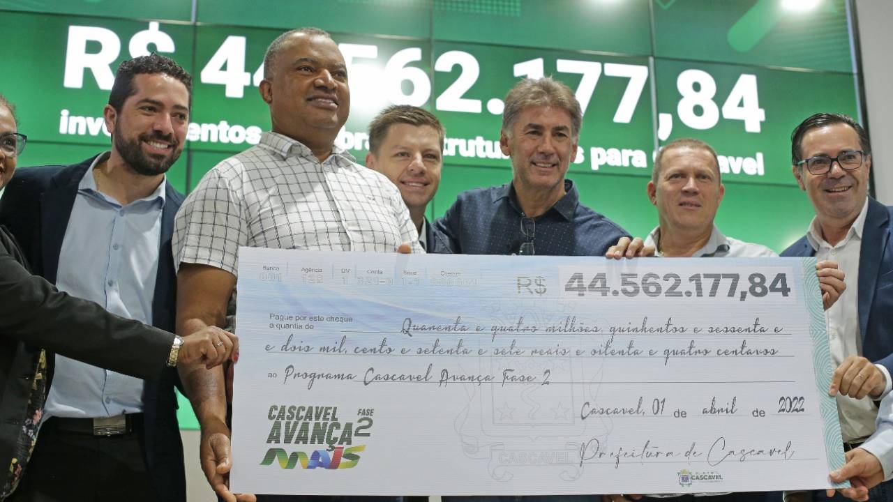 2ª fase do Cascavel Avança Mais terá investimentos de R$ 44,5 milhões