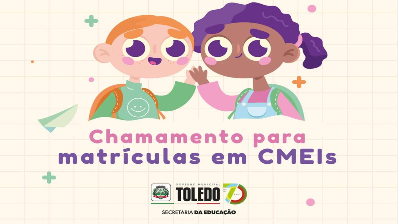 Toledo: Smed chama 521 crianças para preenchimento de vagas em Cmeis em 2025