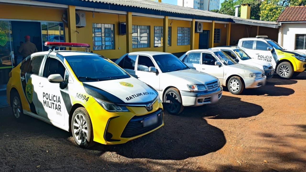 Operação com cães resulta na apreensão de veículos e pneus estrangeiros em Santa Tereza do Oeste