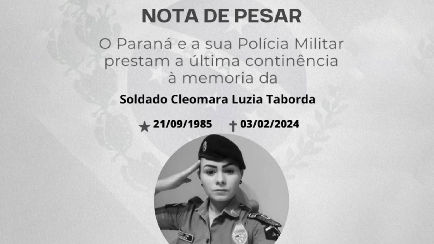 PM de Cascavel lamenta o falecimento da Soldado Cleomara Taborda após luta contra o câncer