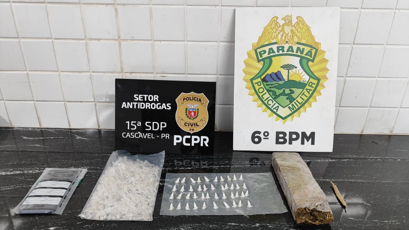 Polícia Civil desarticula ponto de tráfico de drogas em bar de Cascavel