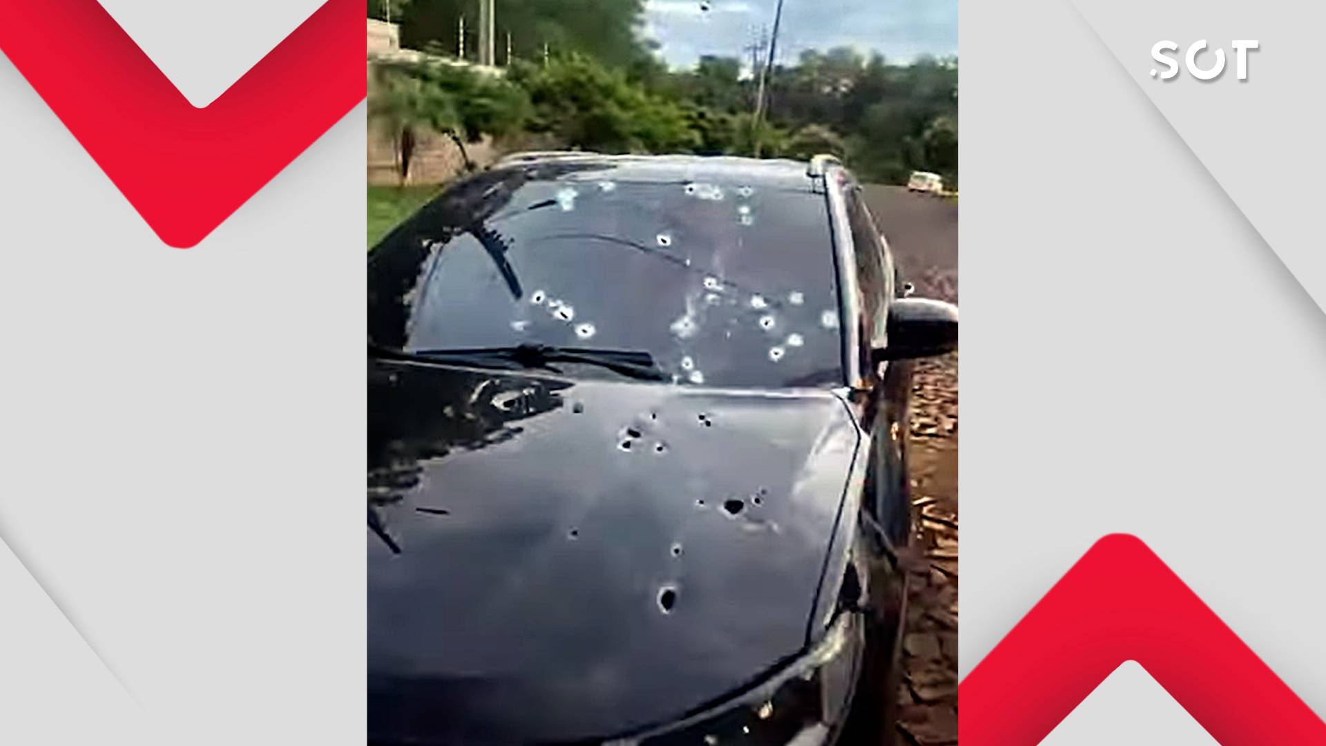 Homem é baleado após ter carro seu "peneirado" de bala em Medianeira; estado de saúde é estável