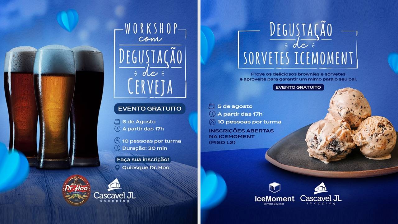 Dia dos Pais: workshops gratuitos com degustações acontecem em shopping de Cascavel