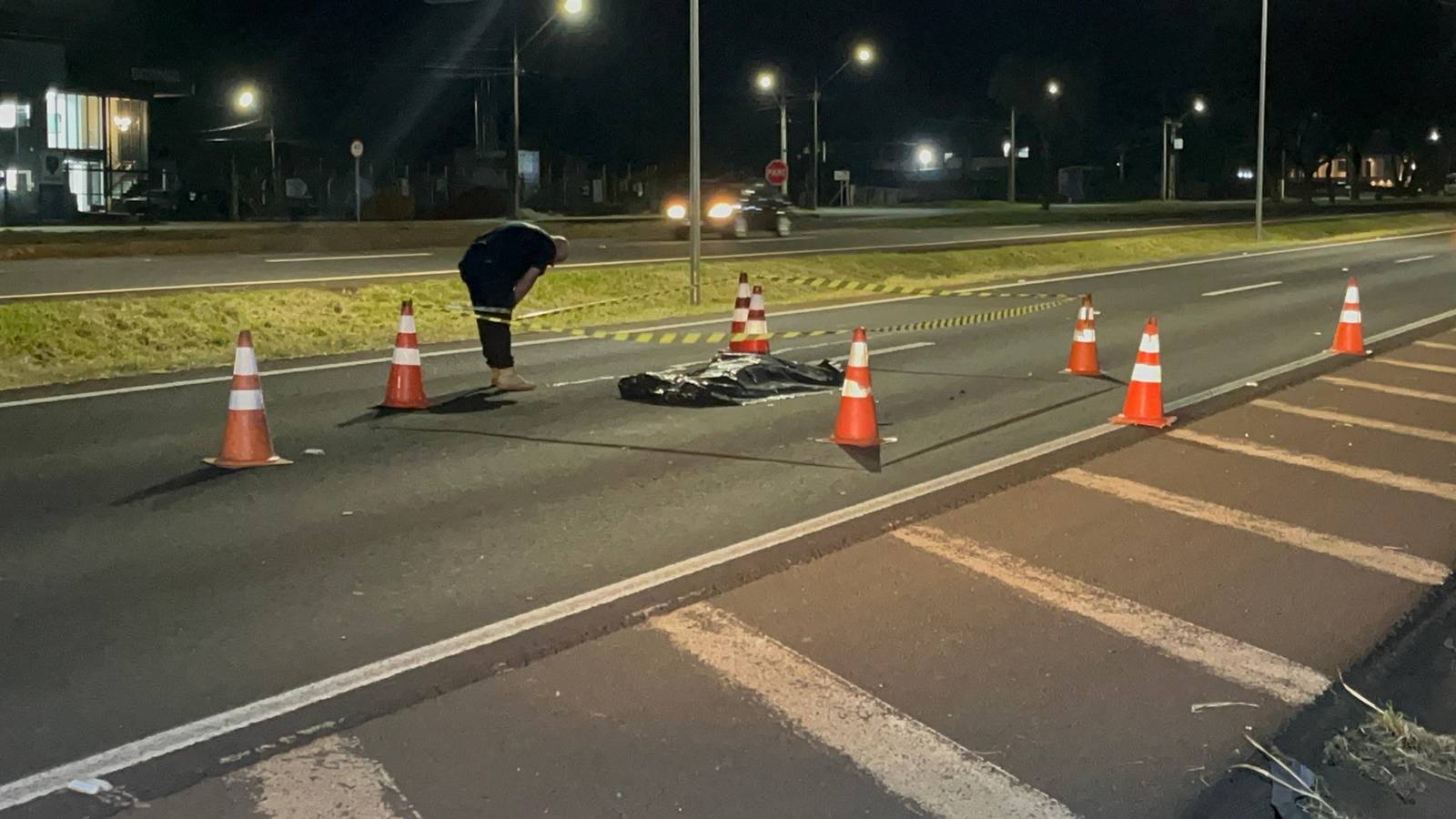 Homem de 53 anos morre após ser atropelado por carro na BR 277 em Santa Terezinha do Iguaçu