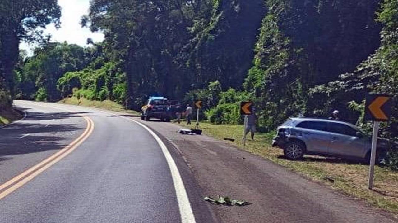 Colisão frontal na BR-277 deixa quatro pessoas feridas em Guaraniaçu