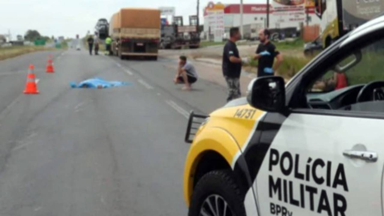 Adolescente morre atropelado por caminhão em Ponta Grossa após discussão familiar