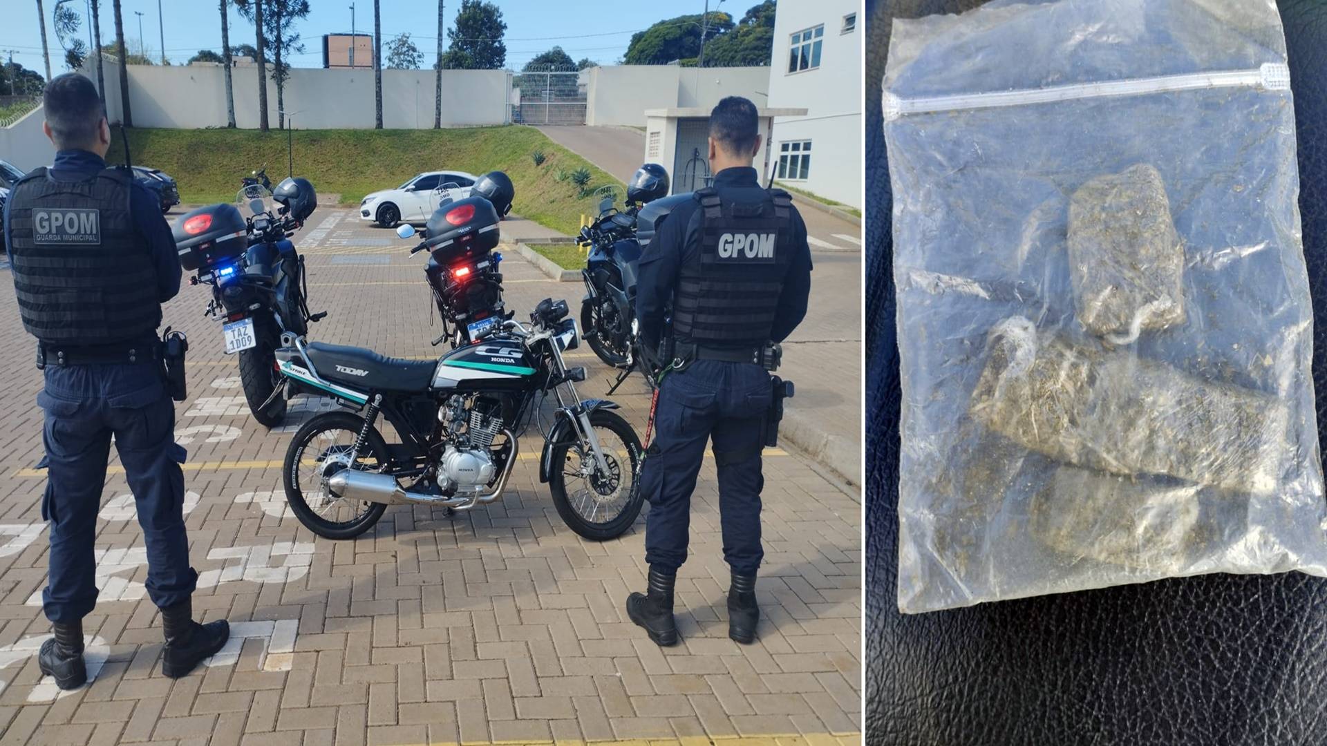 Guarda Municipal prende homem por adulteração de veículo e posse de drogas no Guarujá