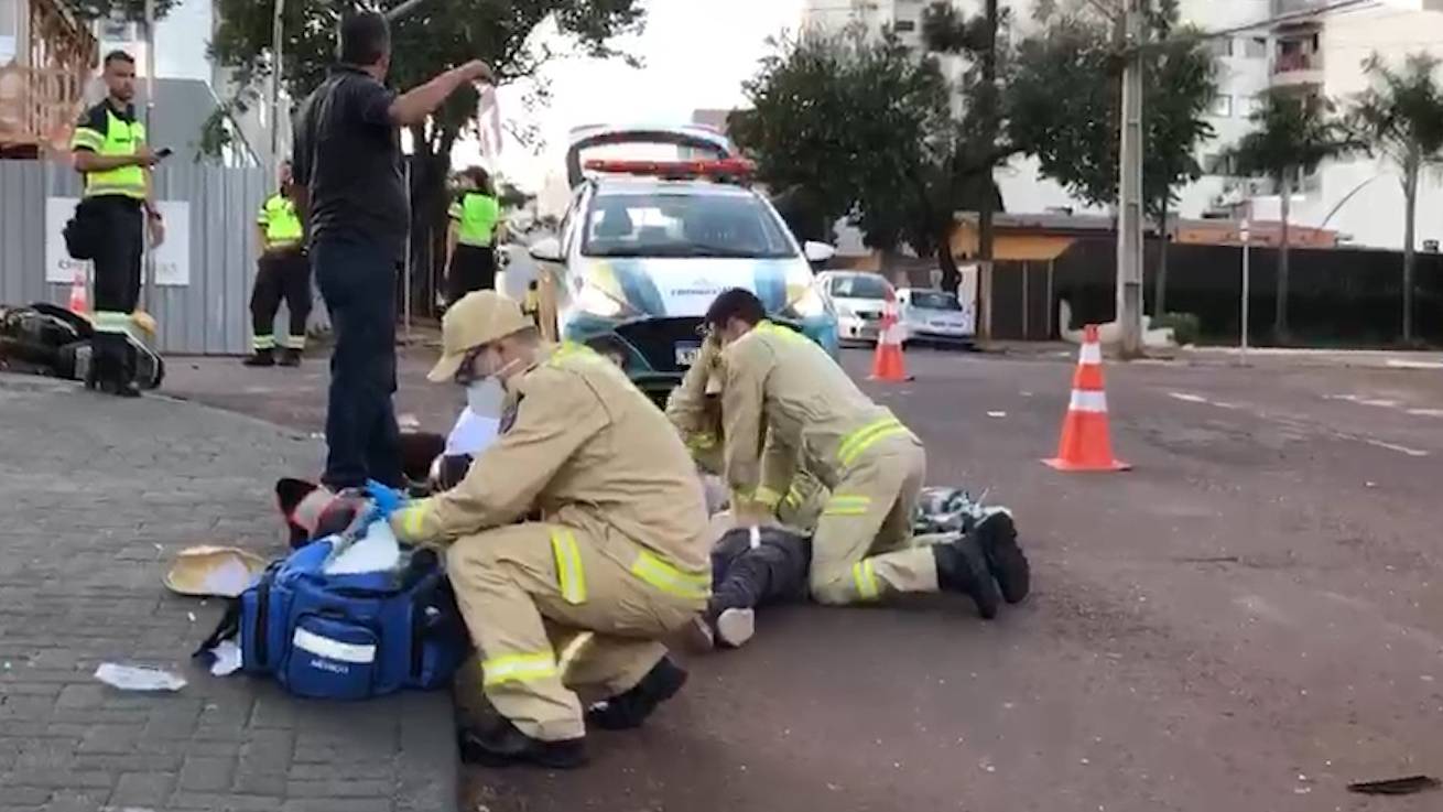 Motociclista perde a vida após forte colisão de trânsito no Centro de Cascavel