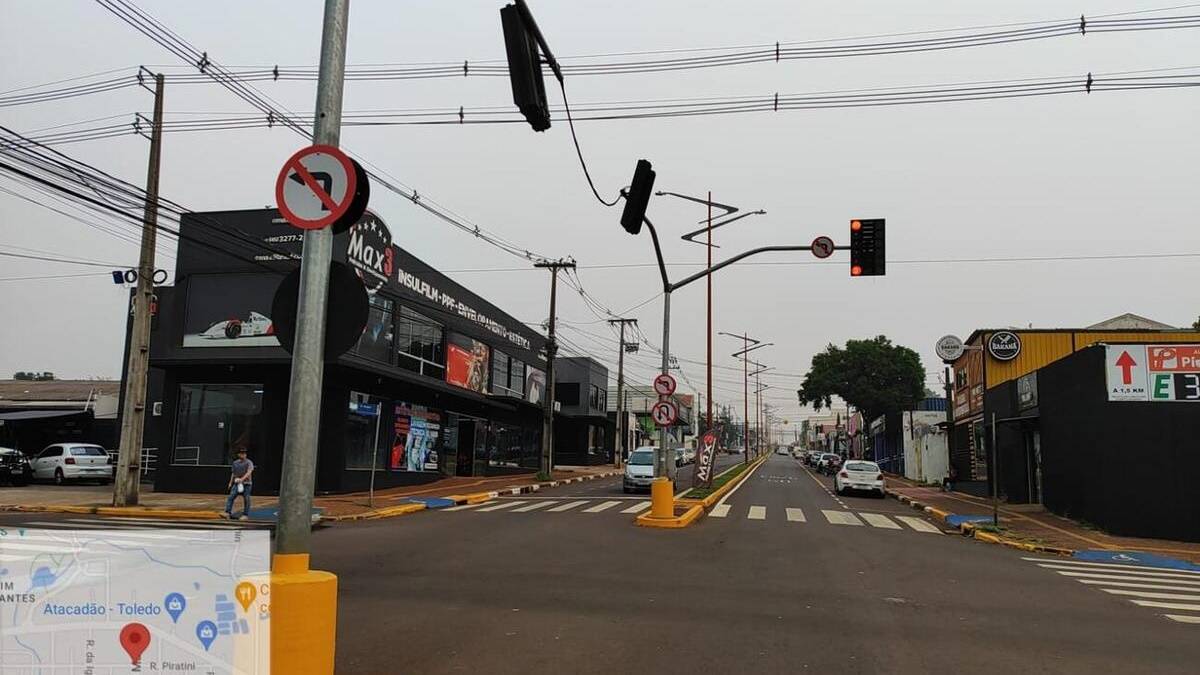 Toledo: Deptrans estabelece proibição conversão à esquerda e retorno em cruzamento