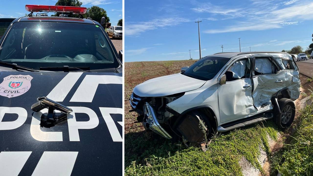 Homem morre após violenta colisão entre SW4 e caminhão na BR-369 em Corbélia; O carro era furtado