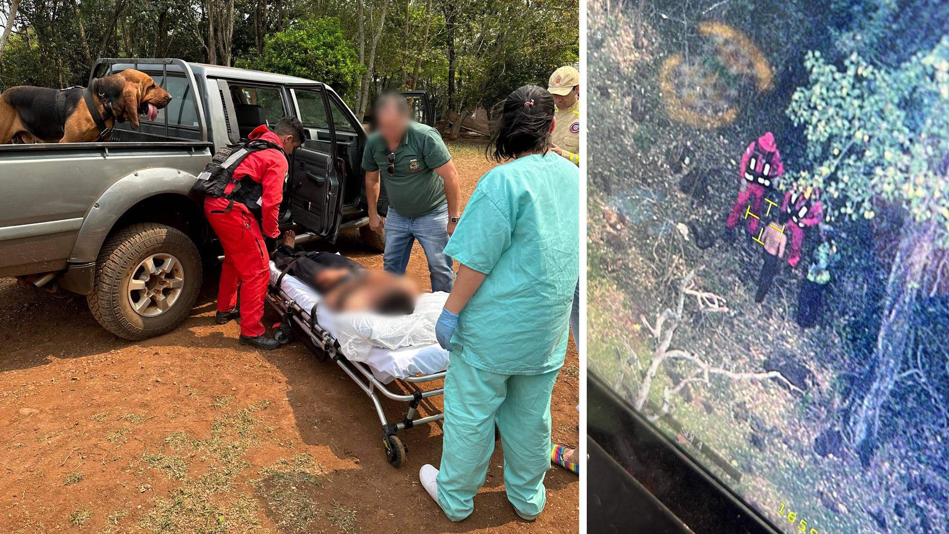 Homem desaparecido em Juvinópolis é localizado em mata após buscas aéreas e com cães