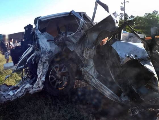 Quatro pessoas morrem em gravíssimo acidente de trânsito na PR-182 em Realeza; Carro é Cascavel