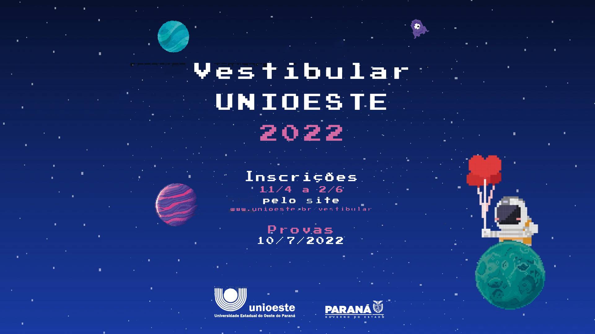 Vestibular Unioeste 2022 abre inscrições, provas serão dia 10 de julho