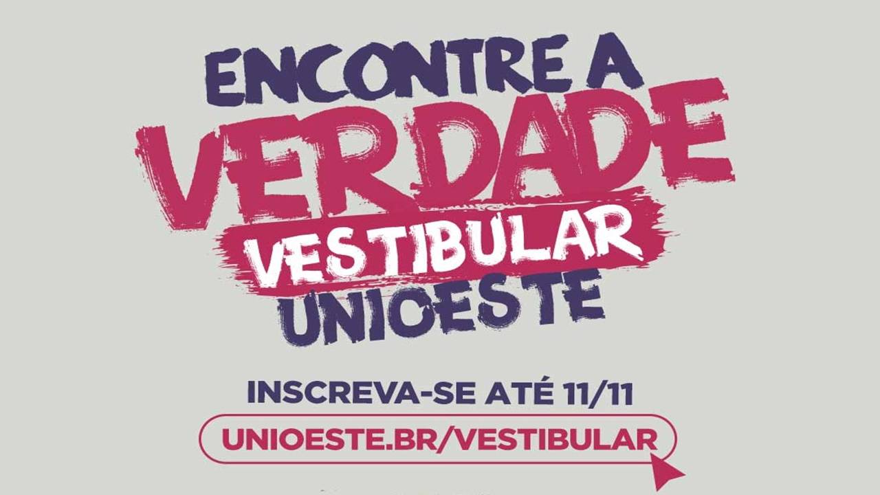 Unioeste abre inscrição para o vestibular 2025