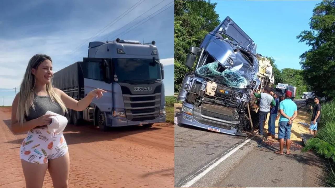 Caminhoneira e youtuber Aline Ouriques sofre acidente no Mato Grosso - SOT