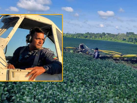 Piloto morre em queda de avião agrícola em seu primeiro dia de trabalho em Nova Monte Verde