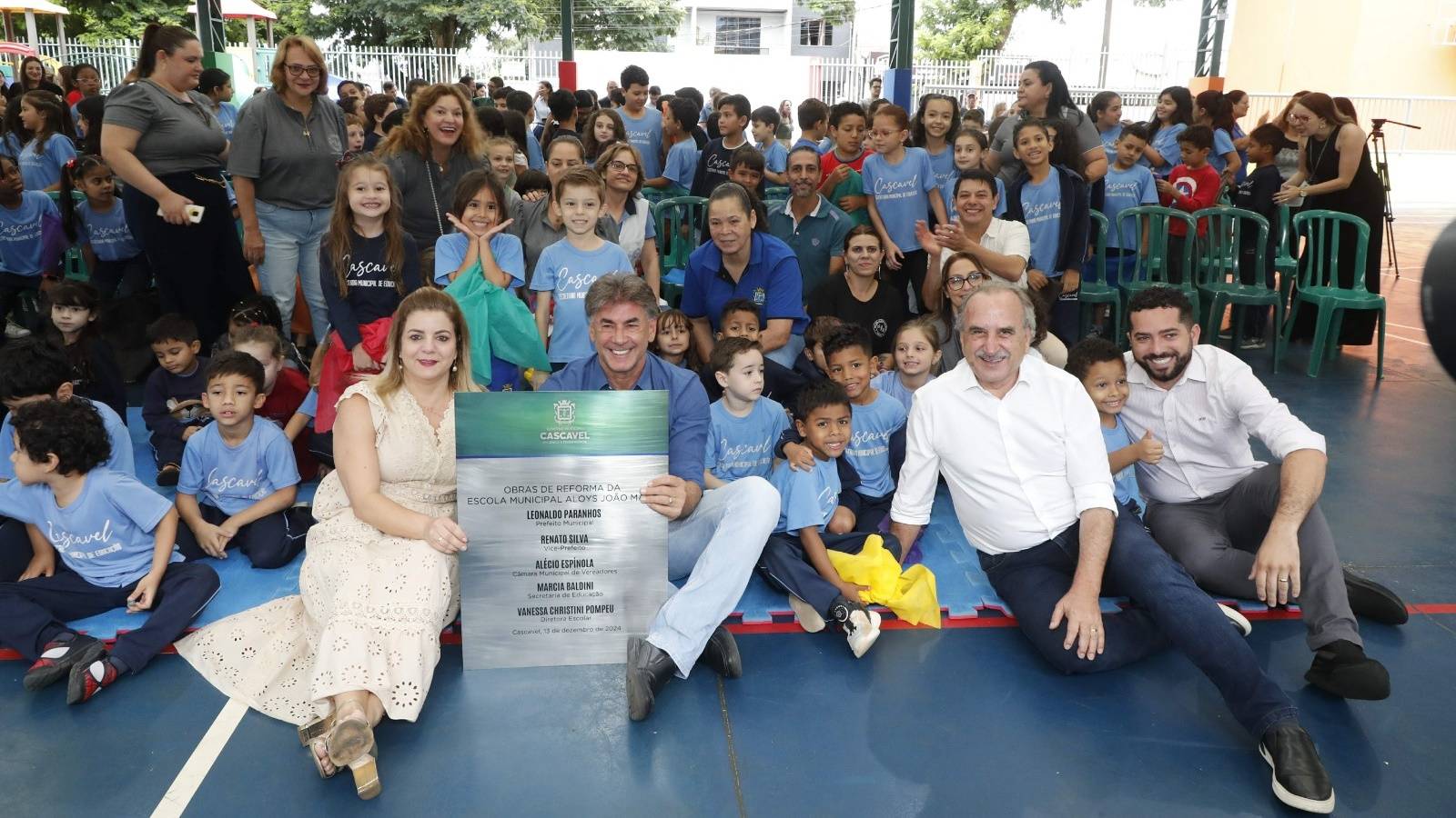 Escola Aloys João Mann ganha nova vida com reforma completa e entrega do projeto Escola Feliz