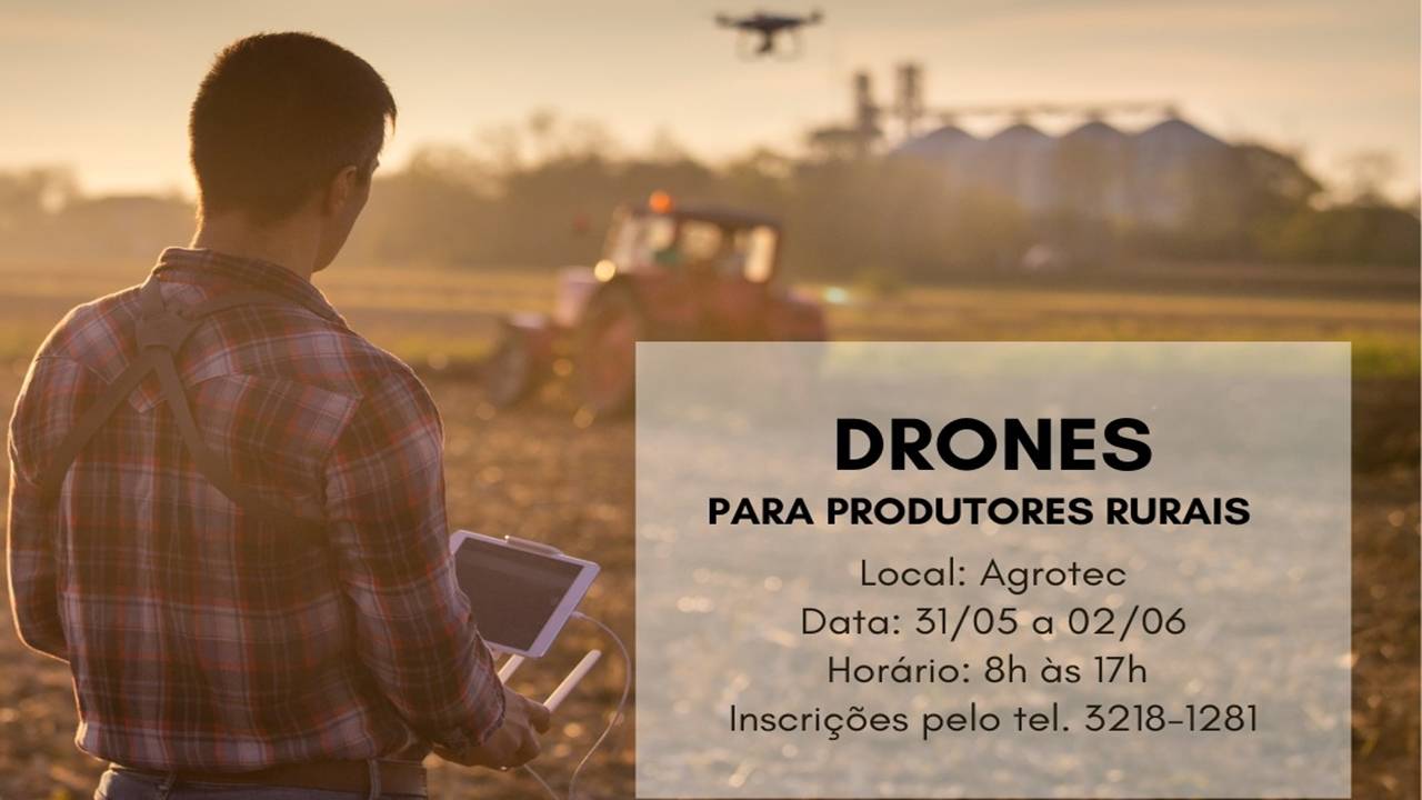 Agrotec realiza curso de Operação de Drones para produtores rurais