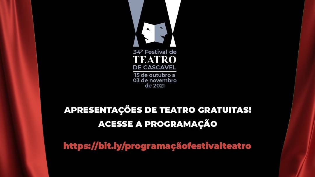 34º Festival de Teatro de Cascavel inicia nesta sexta-feira com apresentações e oficinas gratuitas